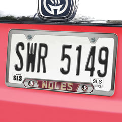 Florida State Seminoles Embossed License Plate Frame, 6.25in x 12.25in - Florida State