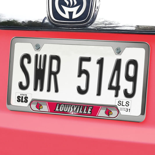 Louisville Cardinals Embossed License Plate Frame, 6.25in x 12.25in - Louisville