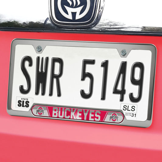 Ohio State Buckeyes Embossed License Plate Frame, 6.25in x 12.25in - Ohio State