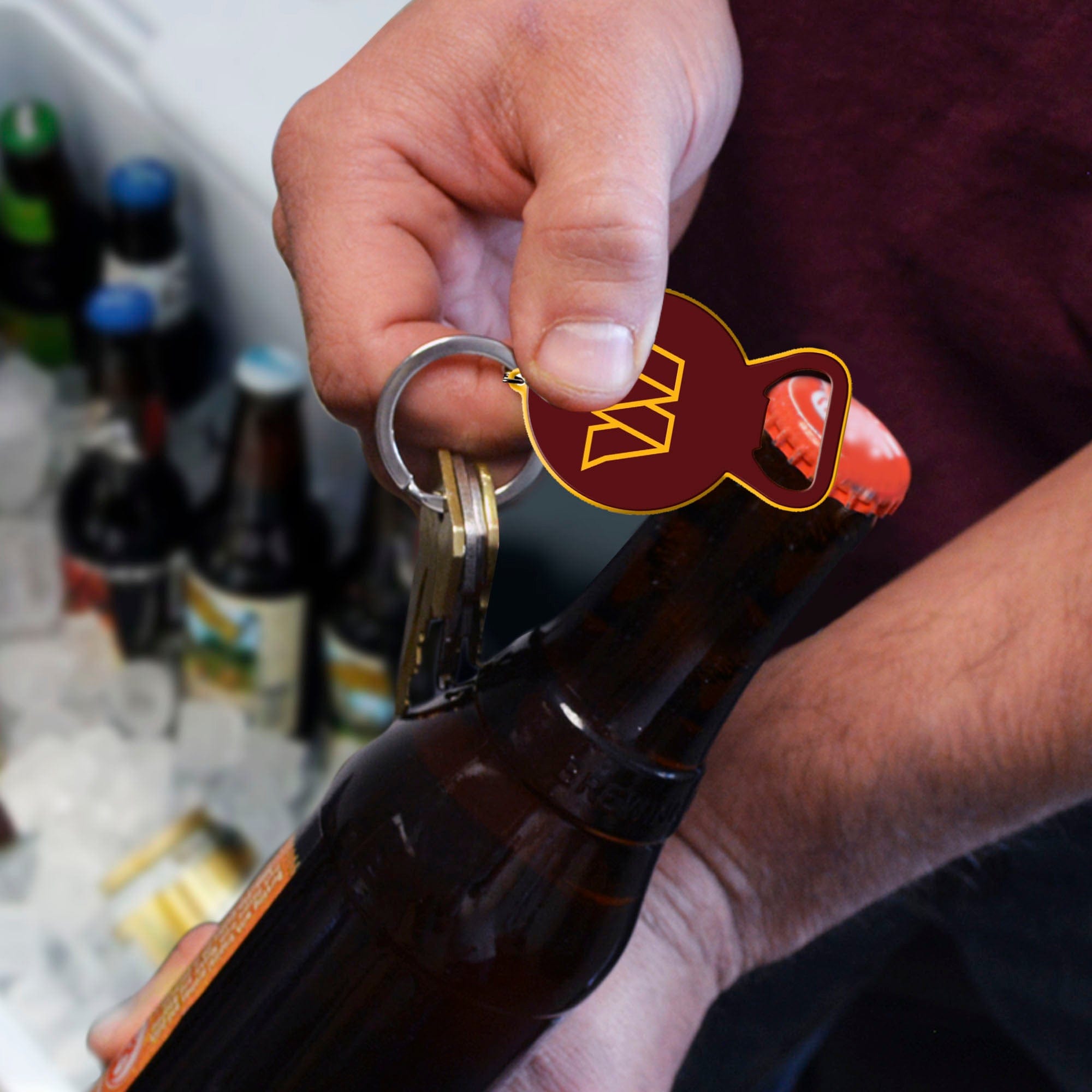 Washington Commanders Keychain Bottle Opener