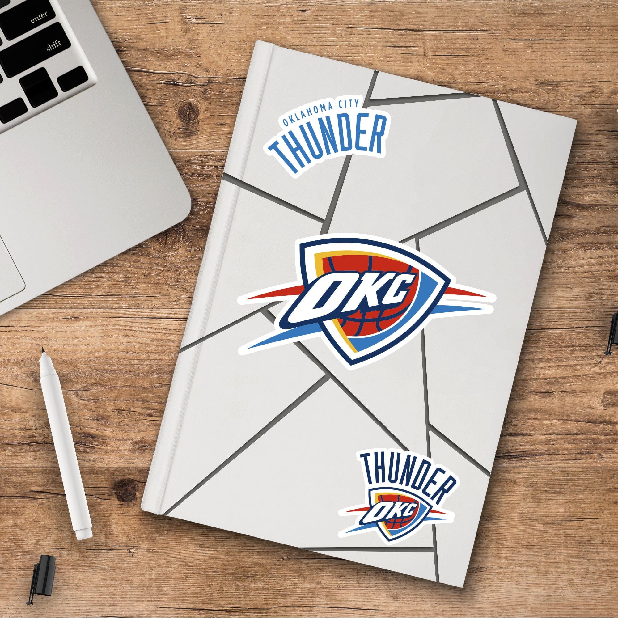 Oklahoma City Thunder 3 Piece Decal Sticker Set - Oklahoma City Thunder