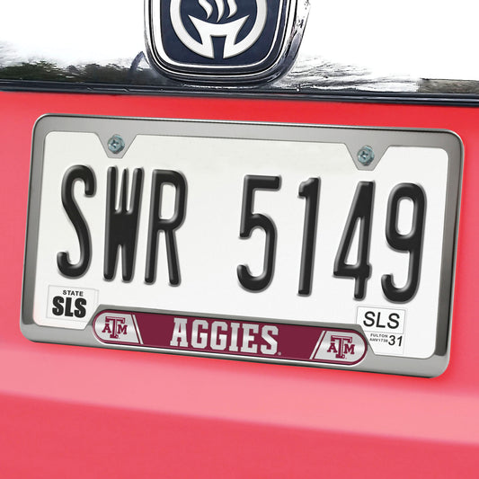 Texas A&M Aggies Embossed License Plate Frame, 6.25in x 12.25in
