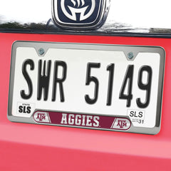 Texas A&M Aggies Embossed License Plate Frame, 6.25in x 12.25in