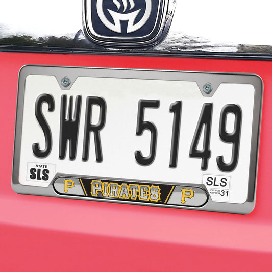 Pittsburgh Pirates Embossed License Plate Frame, 6.25in x 12.25in - Pittsburgh Pirates