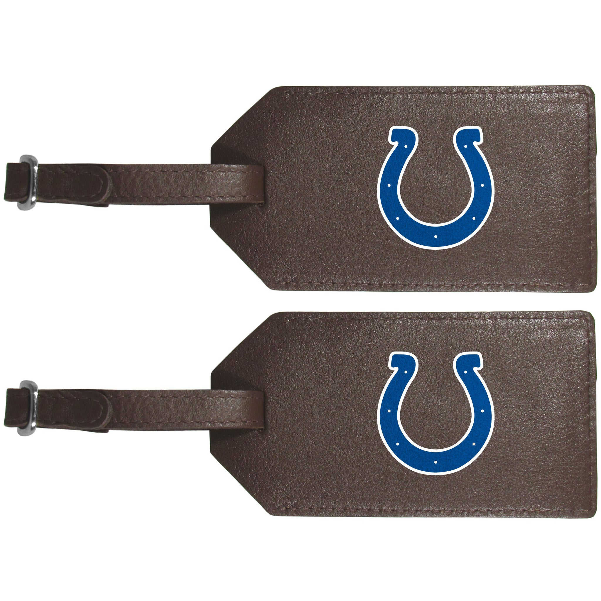 Indianapolis Colts Leather Luggage Strap, 2pk