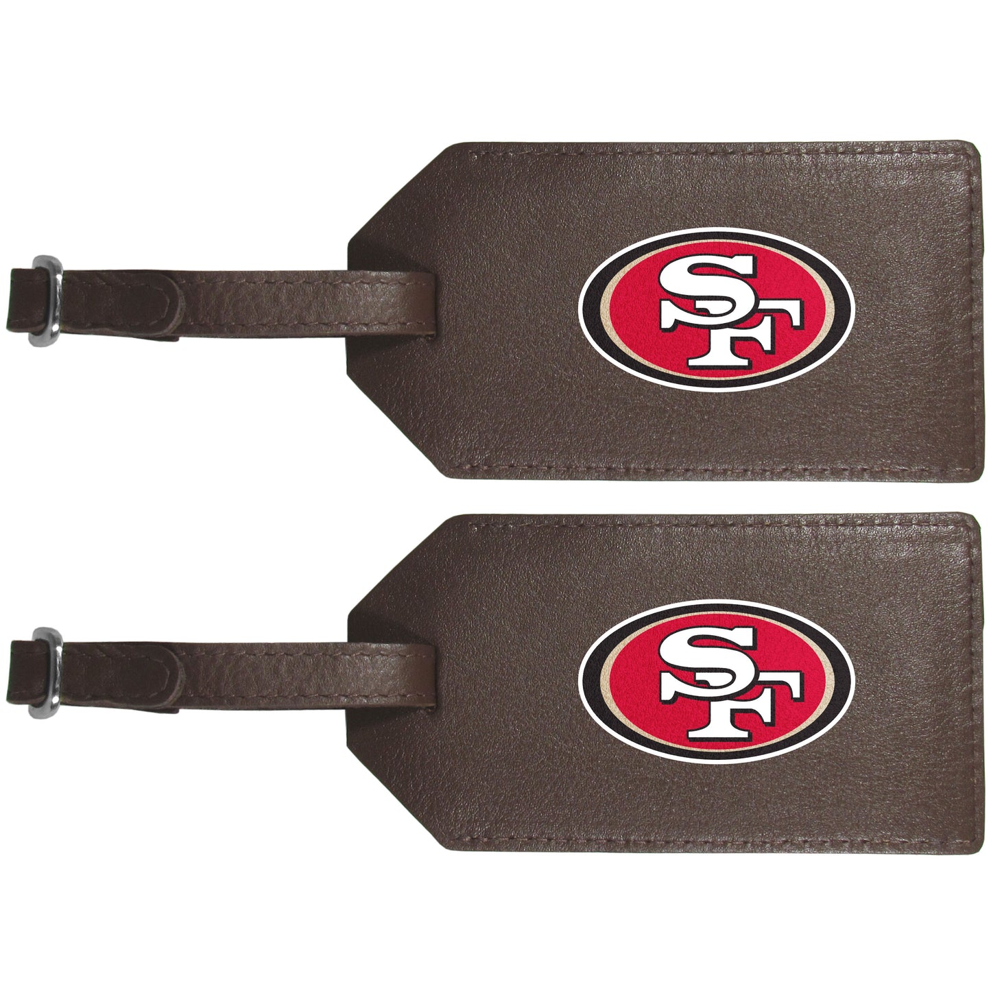 San Francisco 49ers Leather Luggage Strap, 2pk