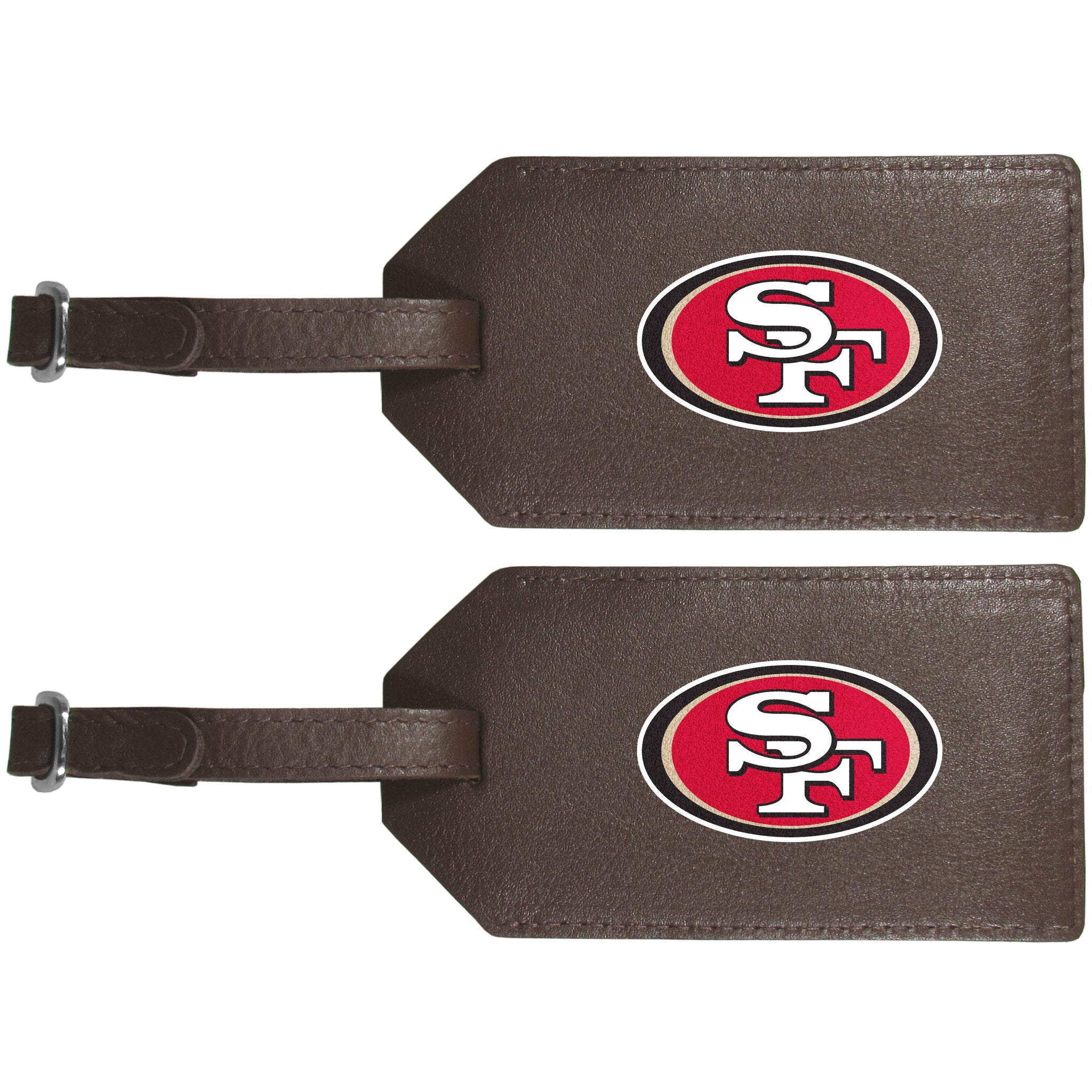 San Francisco 49ers Leather Luggage Strap, 2pk