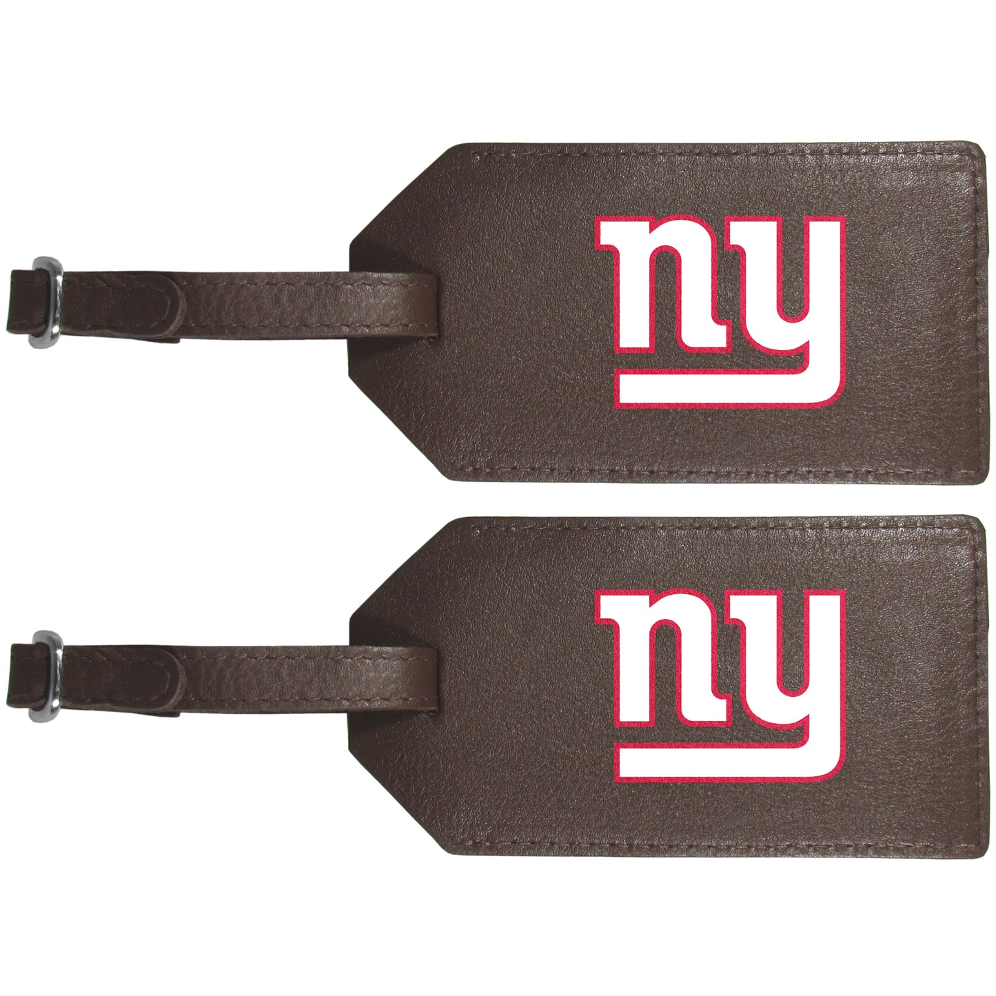 New York Giants Leather Luggage Strap, 2pk