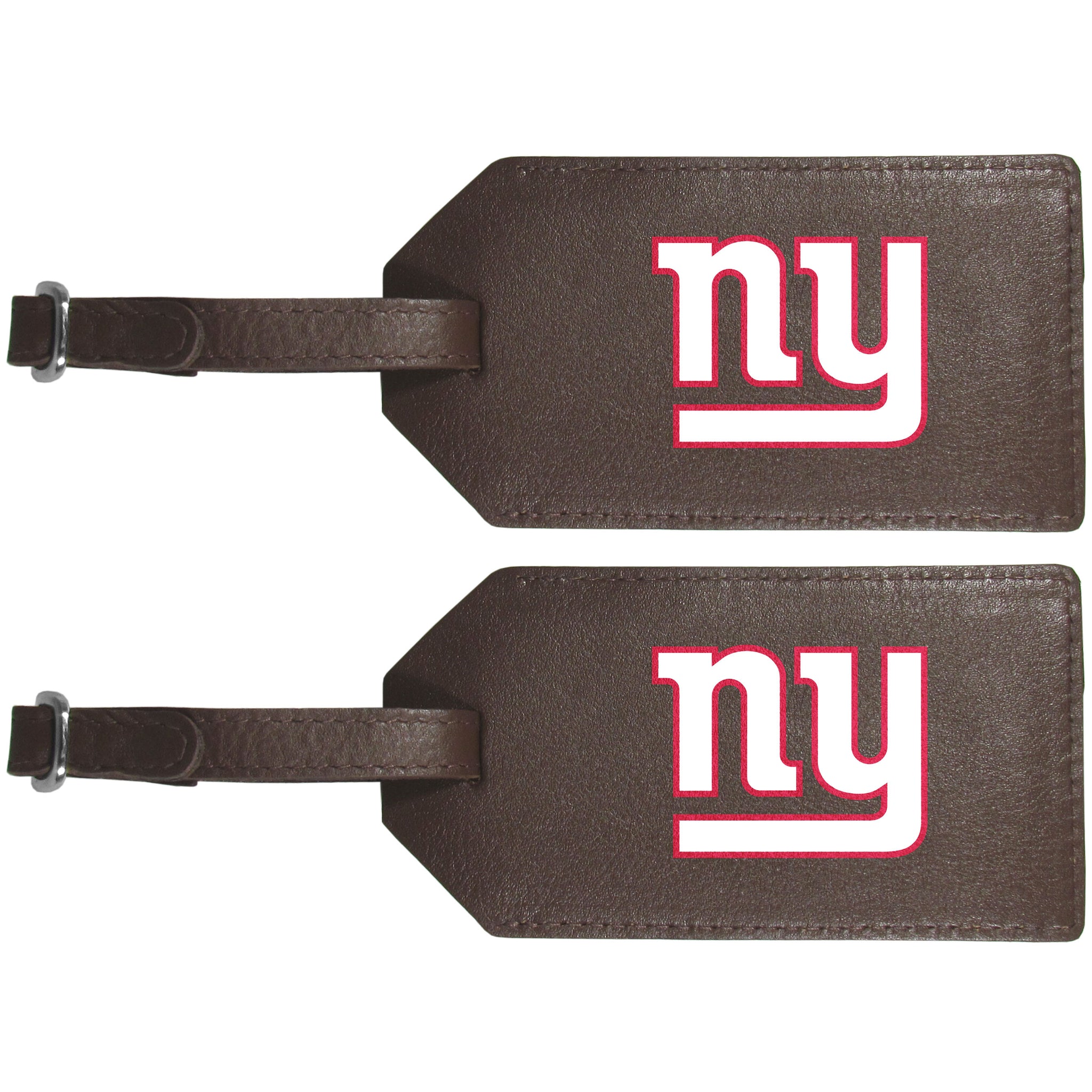 New York Giants Leather Luggage Strap, 2pk