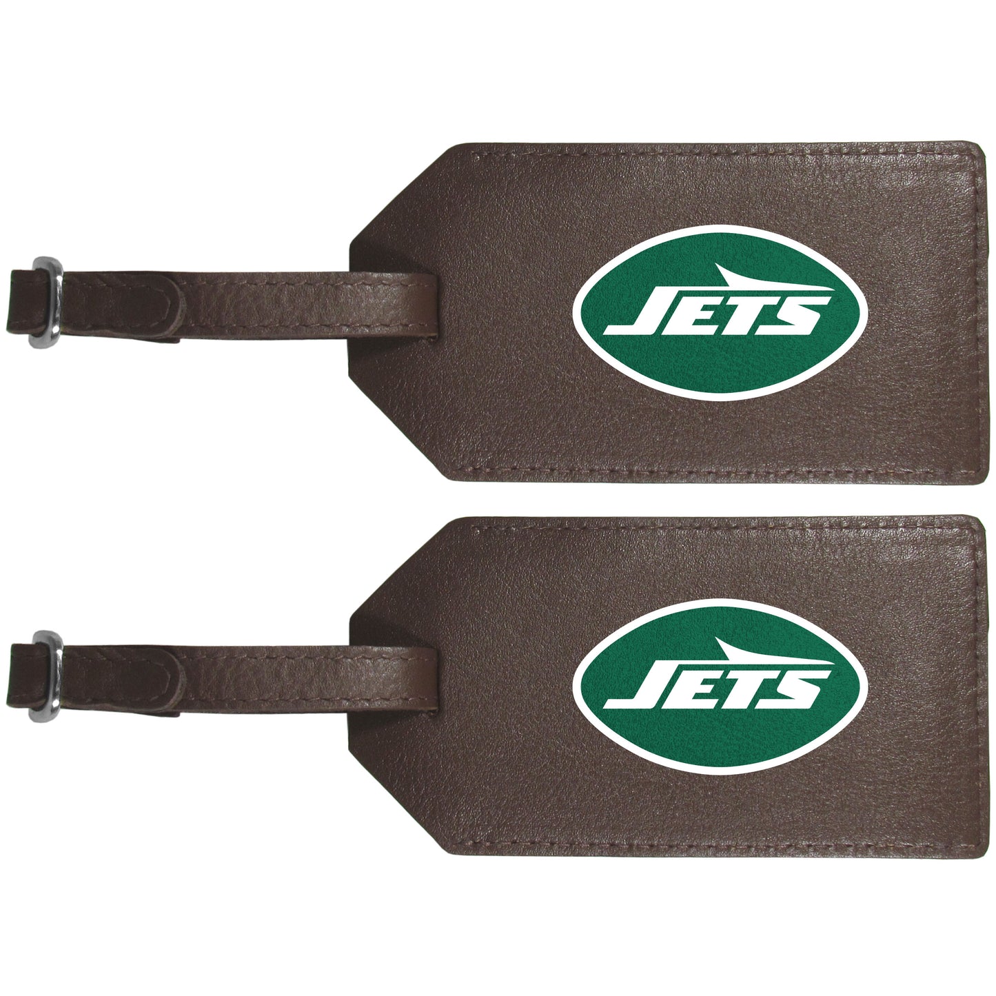 New York Jets Leather Luggage Strap, 2pk