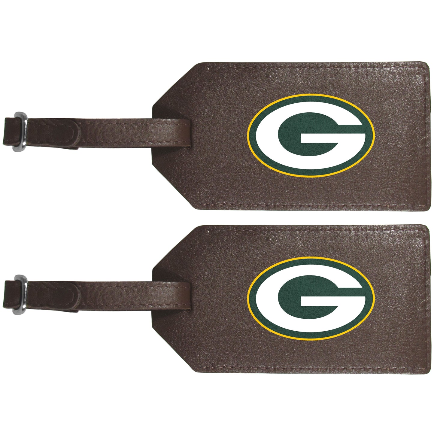 Green Bay Packers Leather Luggage Strap, 2pk