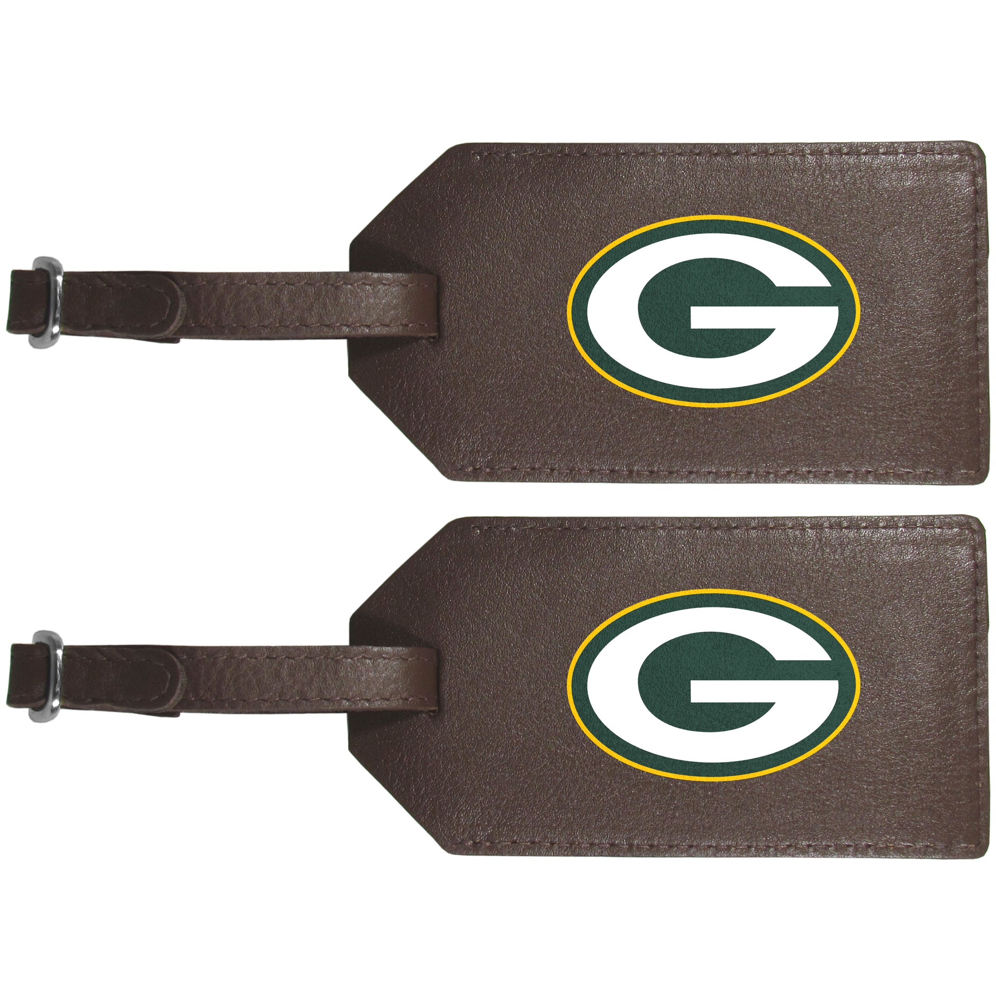 Green Bay Packers Leather Luggage Strap, 2pk
