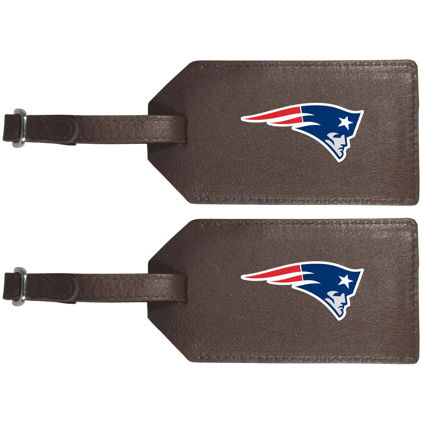 New England Patriots Leather Luggage Strap, 2pk