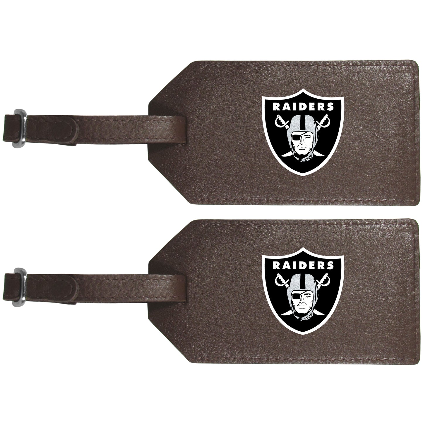 Las Vegas Raiders Leather Luggage Strap, 2pk
