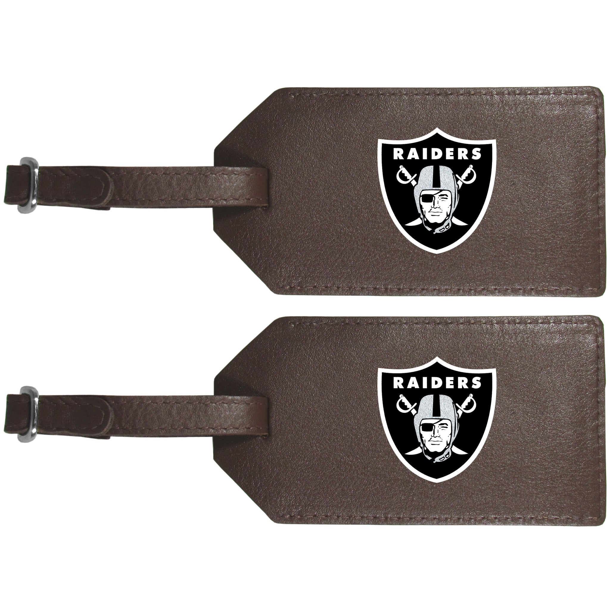 Las Vegas Raiders Leather Luggage Strap, 2pk