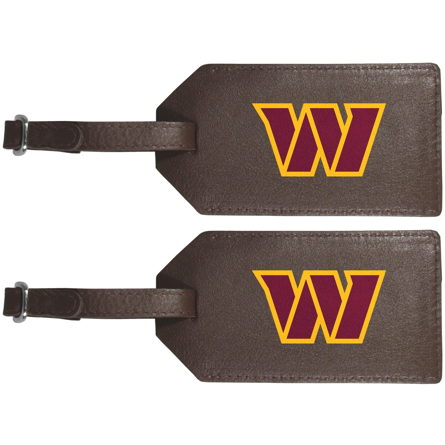 Washington Commanders Leather Luggage Strap, 2pk
