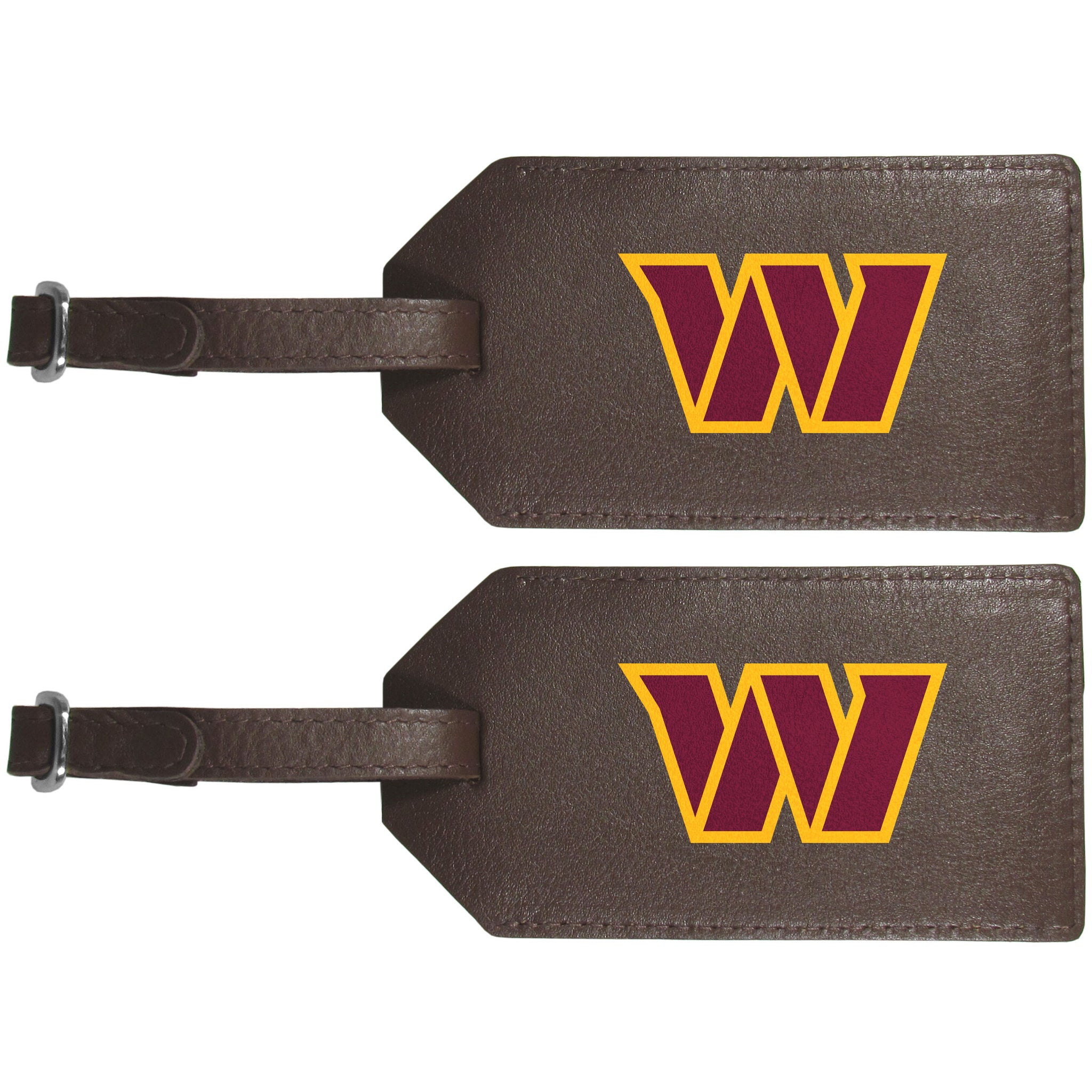 Washington Commanders Leather Luggage Strap, 2pk