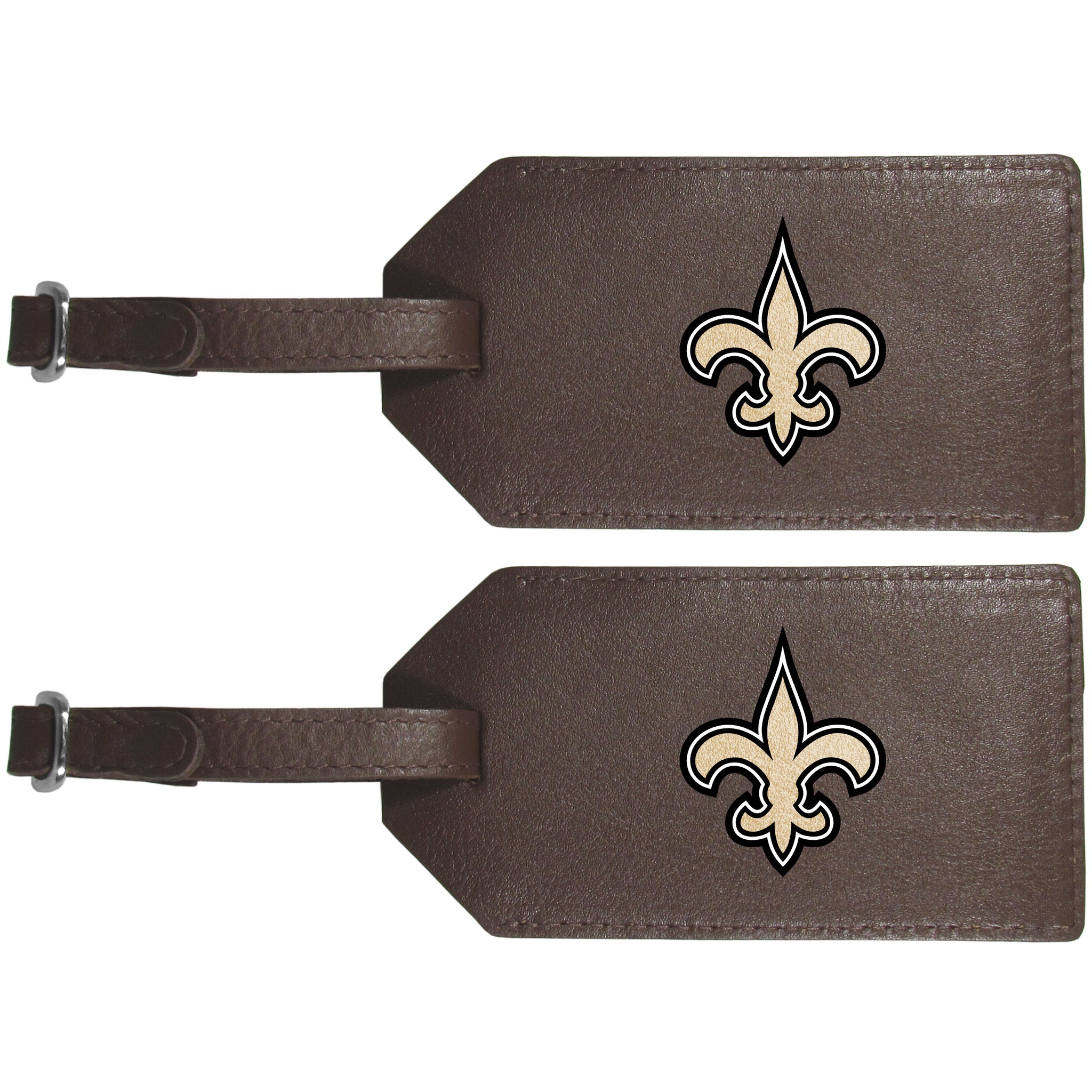 New Orleans Saints Leather Luggage Strap, 2pk