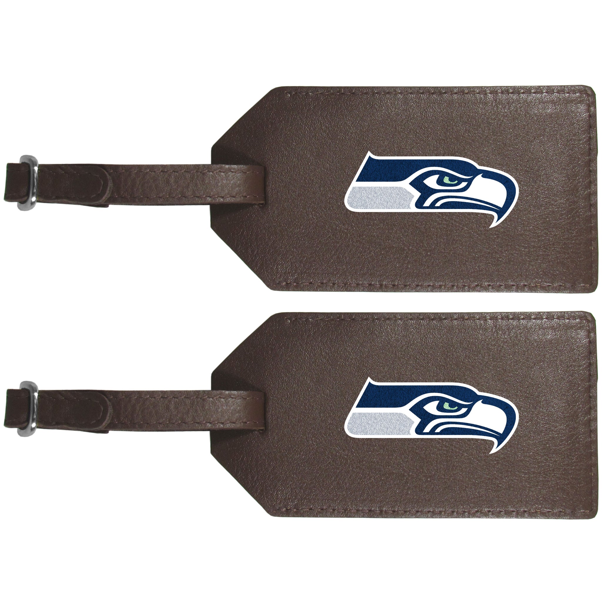 Seattle Seahawks Leather Luggage Strap, 2pk