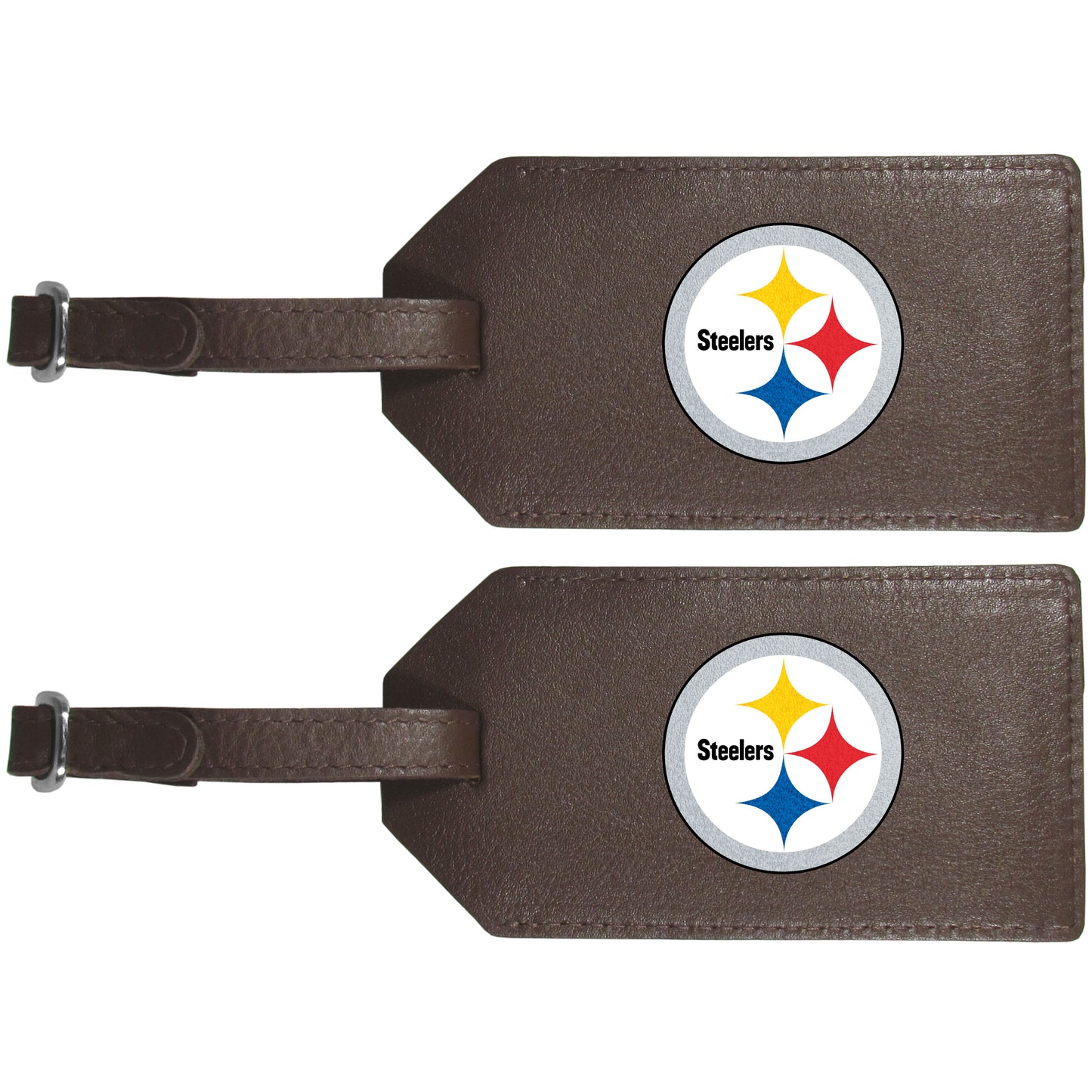 Pittsburgh Steelers Leather Luggage Strap, 2pk
