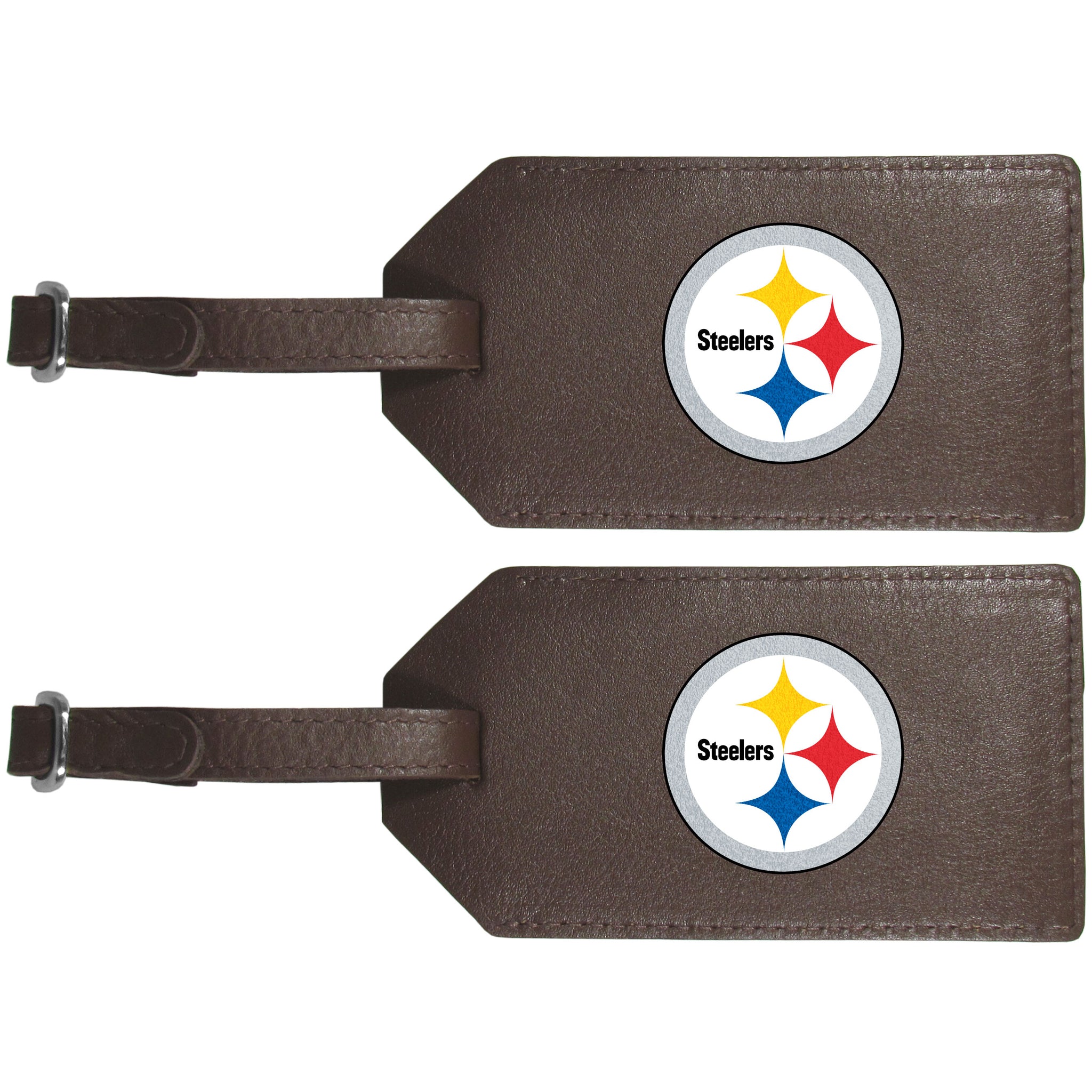 Pittsburgh Steelers Leather Luggage Strap, 2pk