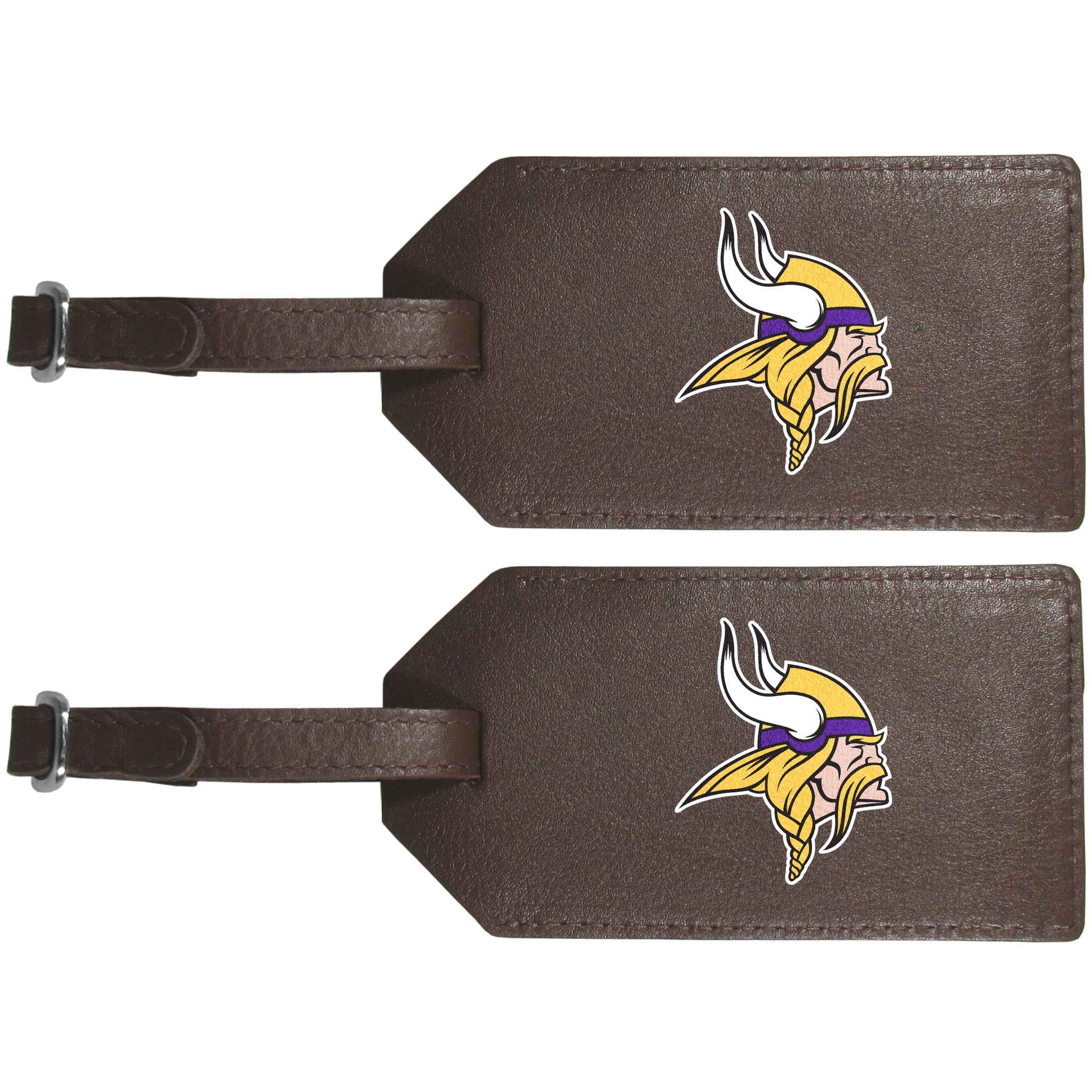Minnesota Vikings Leather Luggage Strap, 2pk