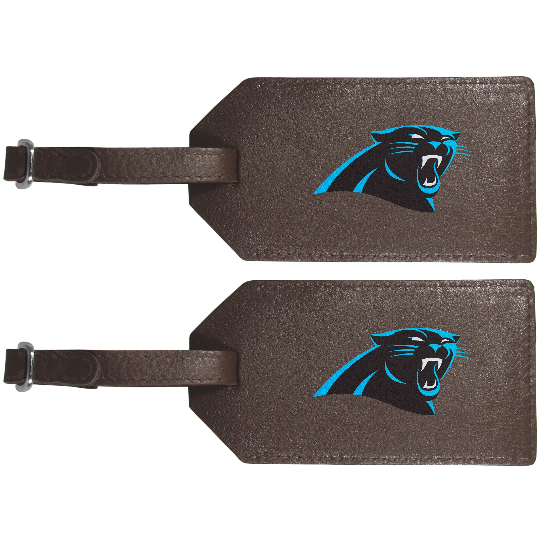 Carolina Panthers Leather Luggage Strap, 2pk