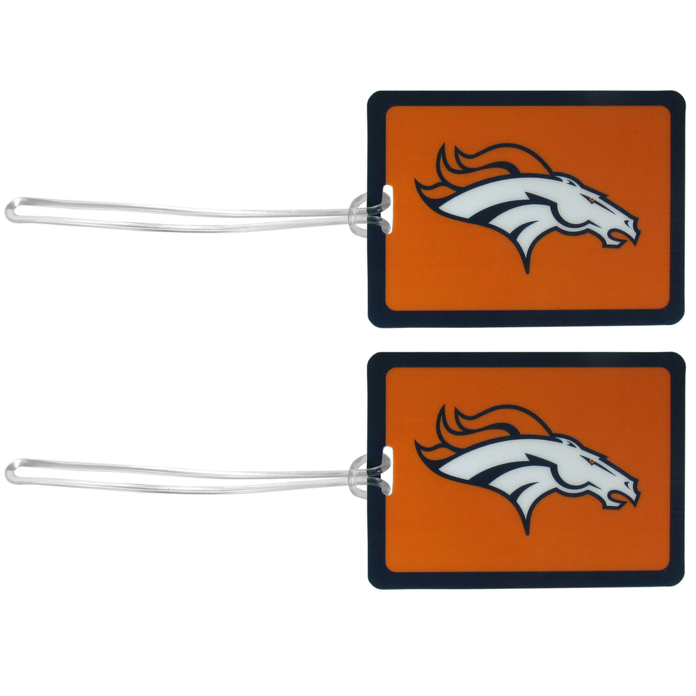 Denver Broncos Vinyl Luggage Tag 2pk