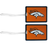 Denver Broncos Vinyl Luggage Tag 2pk