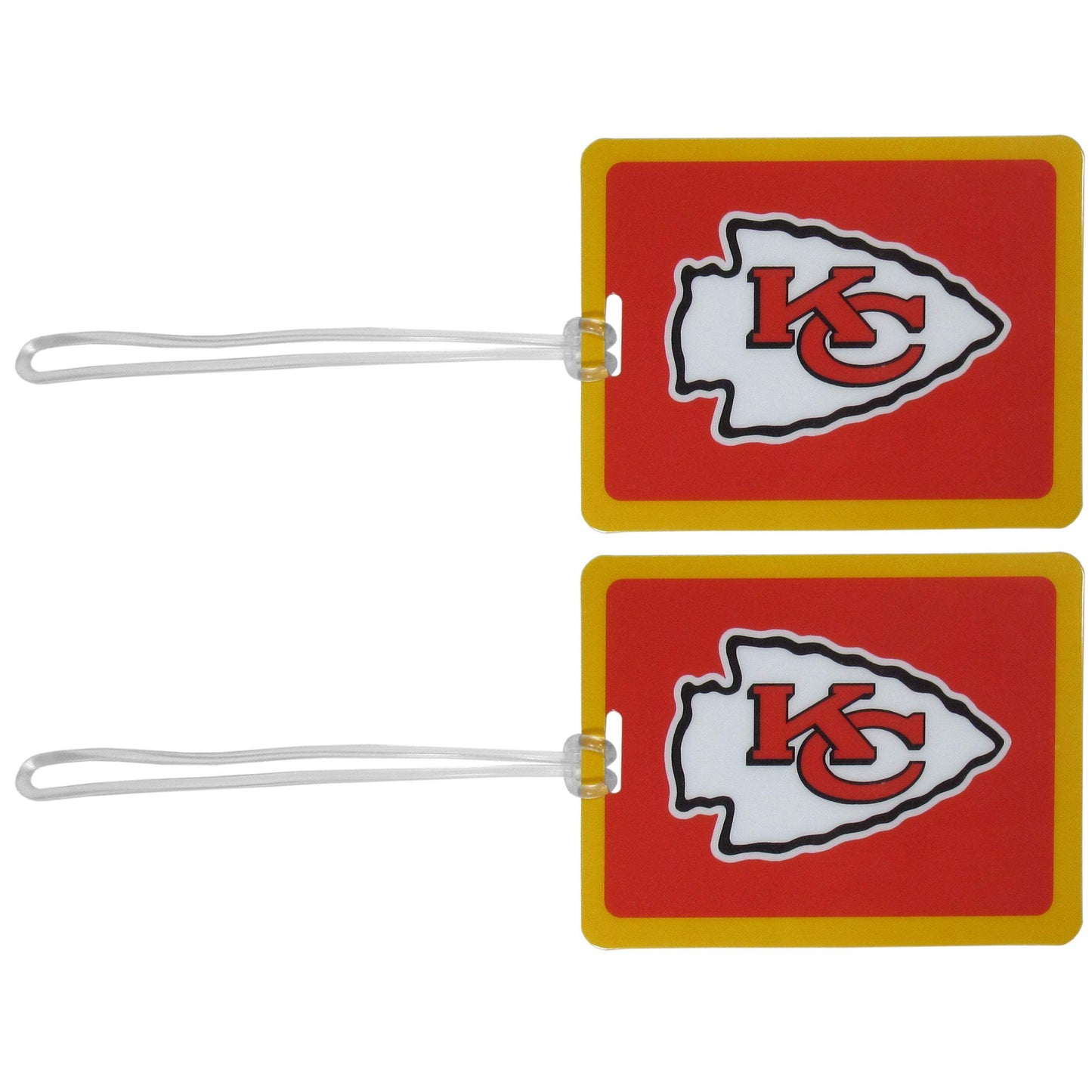 Kansas City Chiefs Vinyl Luggage Tag, 2pk - Kansas City Chiefs - Flyclothing LLC