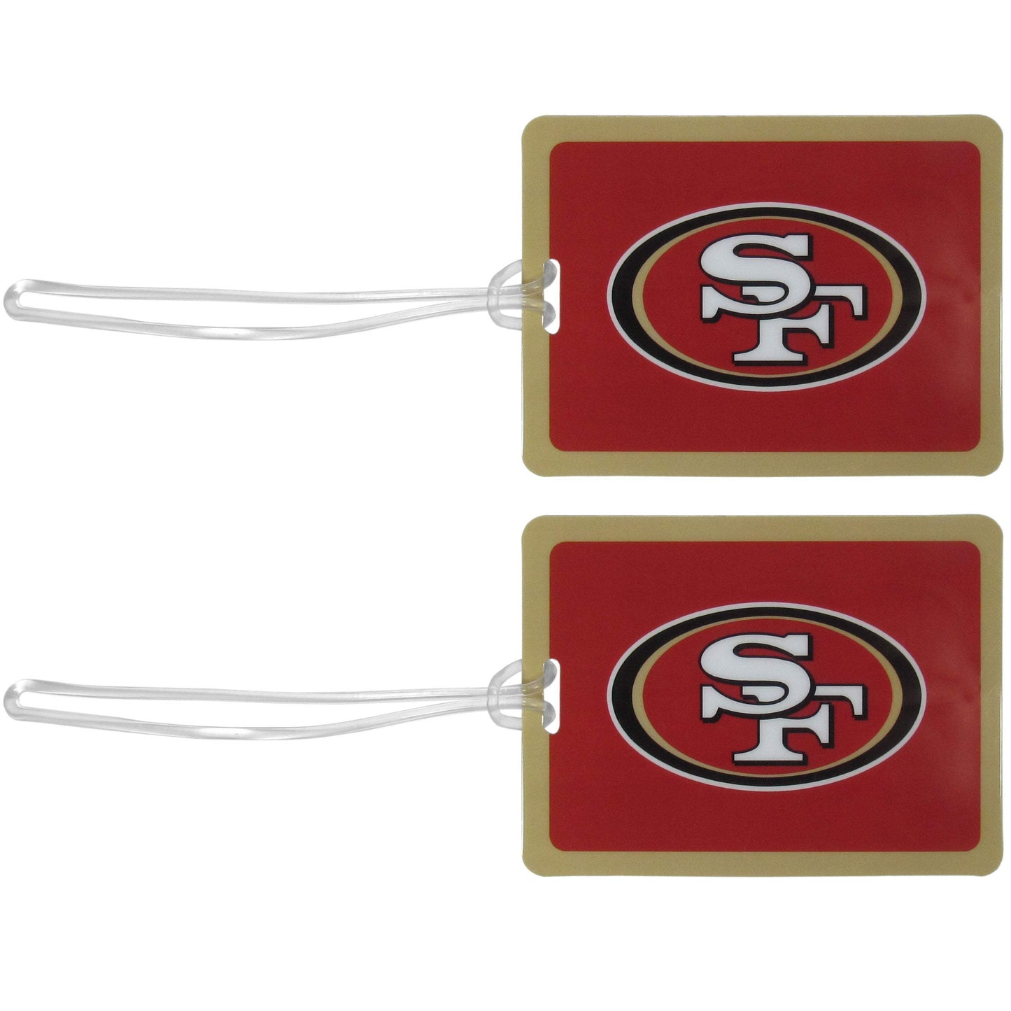 San Francisco 49ers Vinyl Luggage Tag, 2pk - San Francisco 49ers - Flyclothing LLC