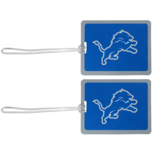 Detroit Lions Vinyl Luggage Tag, 2pk - Detroit Lions - Flyclothing LLC