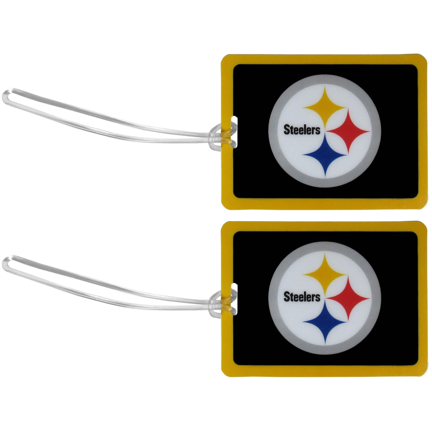 Pittsburgh Steelers Vinyl Luggage Tag, 2pk - Pittsburgh Steelers - Flyclothing LLC