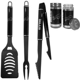 Buffalo Bills 3pc Black BBQ Tools w/Shakers - Buffalo Bills