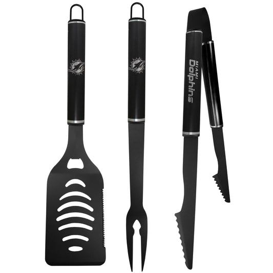 Miami Dolphins 3 pc Monochromatic BBQ Set - Miami Dolphins - Flyclothing LLC