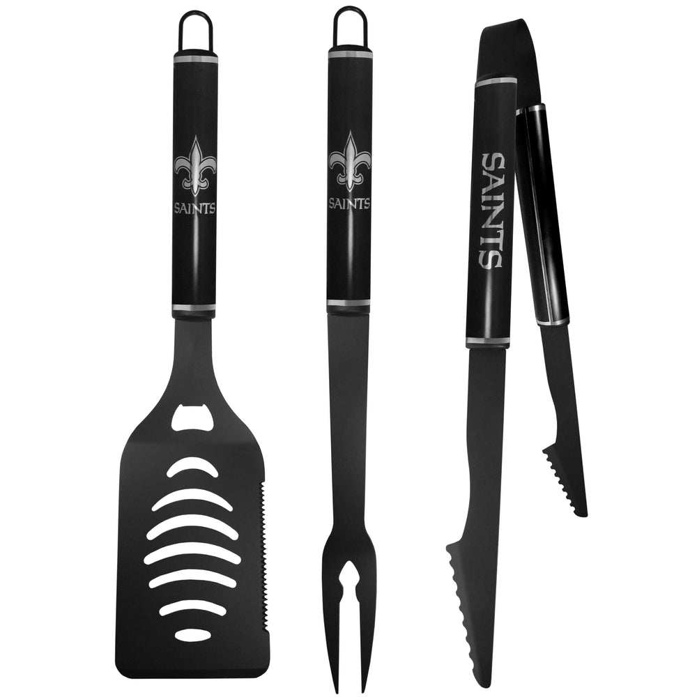 New Orleans Saints 3 pc Monochromatic BBQ Set - New Orleans Saints - Flyclothing LLC