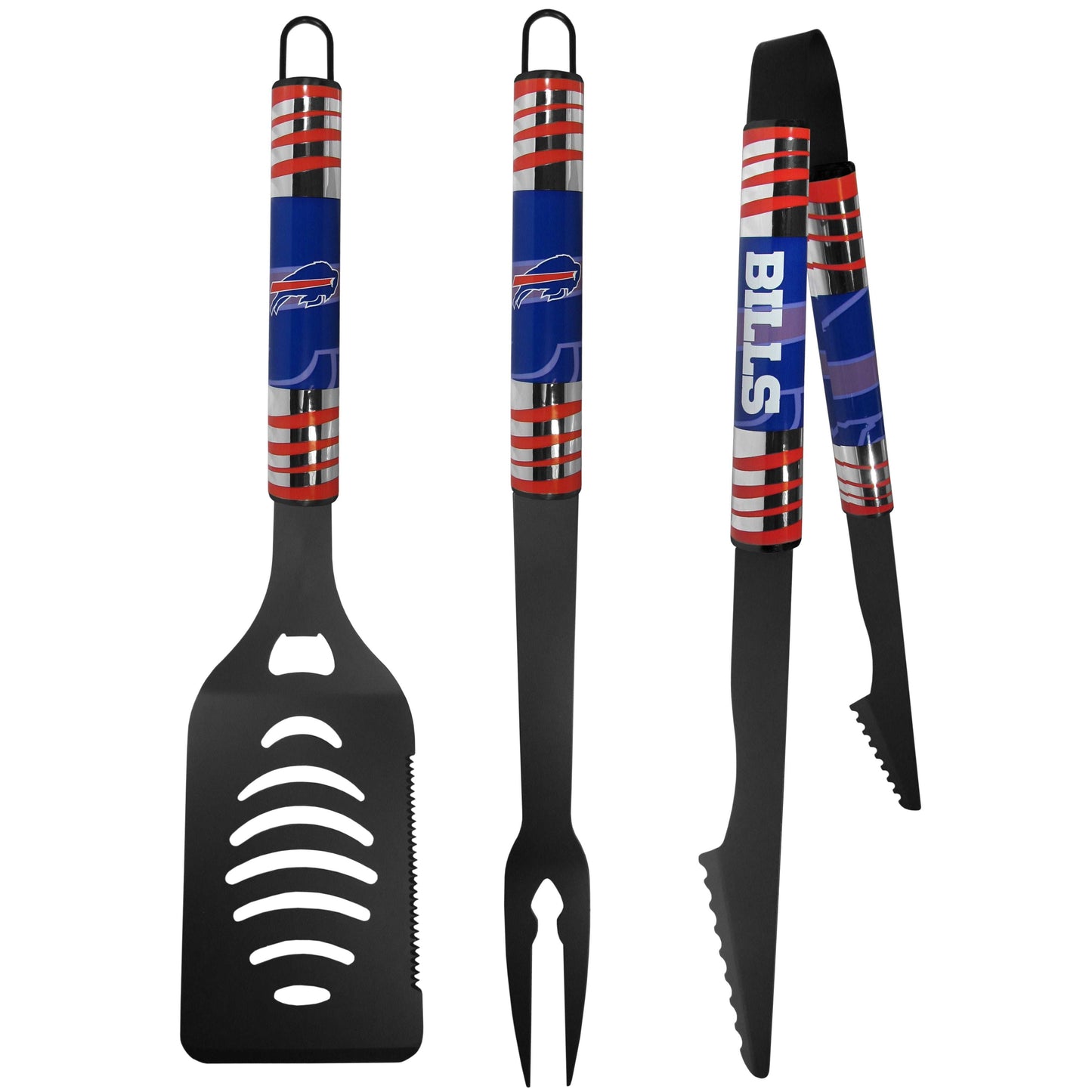 Buffalo Bills 3 pc Black Tailgater BBQ Set - Buffalo Bills - Flyclothing LLC