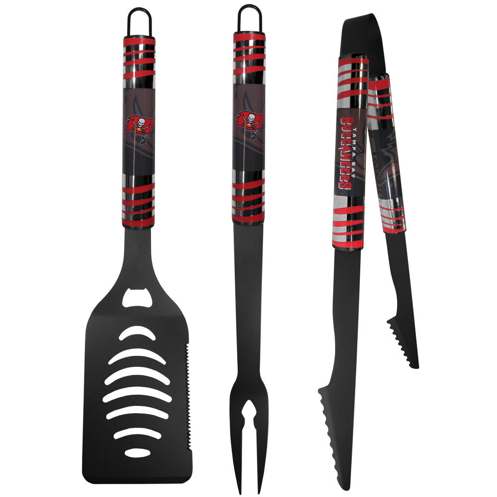 Tampa Bay Buccaneers 3 pc Black Tailgater BBQ Set - Tampa Bay Buccaneers - Flyclothing LLC