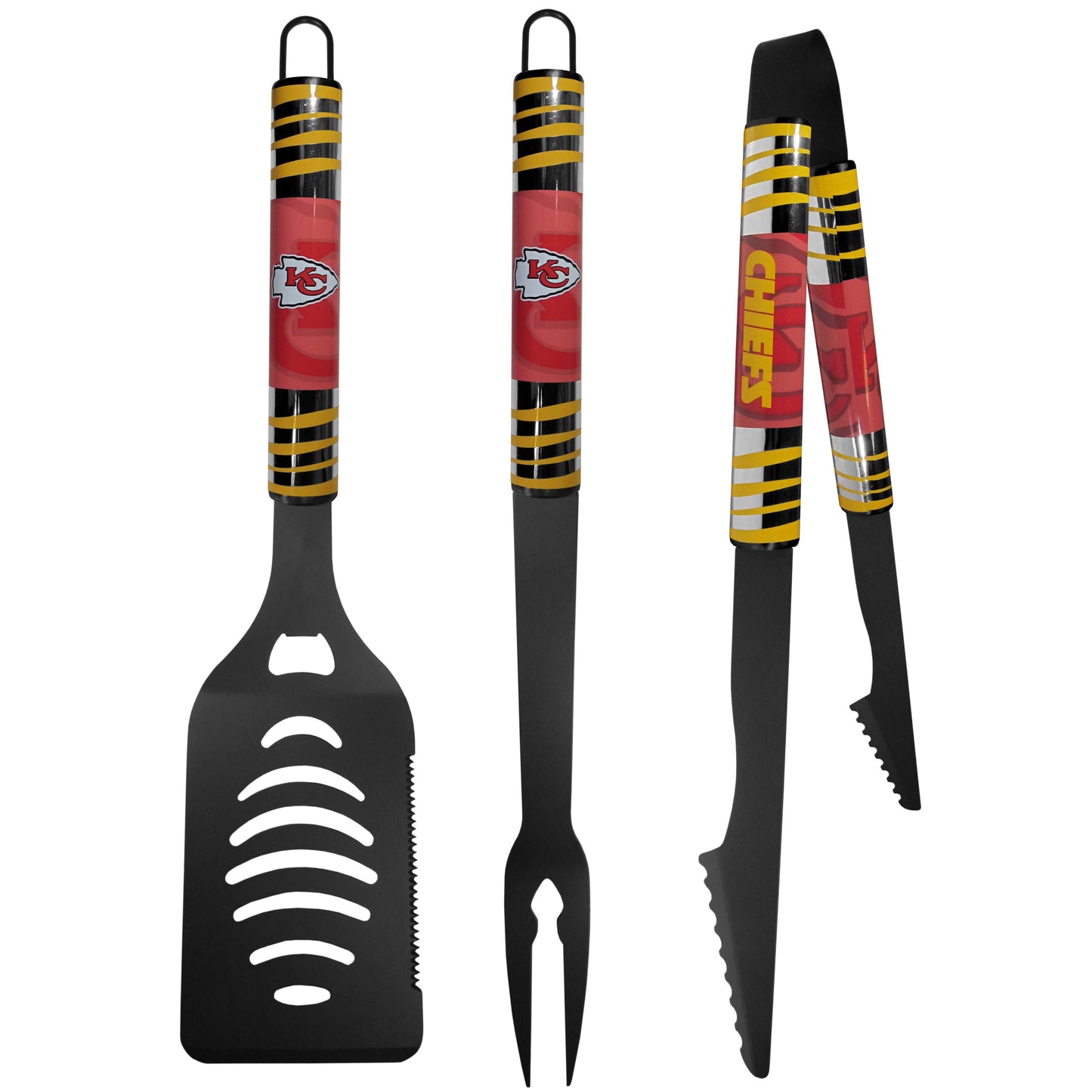 Kansas City Chiefs 3 pc Black Tailgater BBQ Set - Kansas City Chiefs - Flyclothing LLC