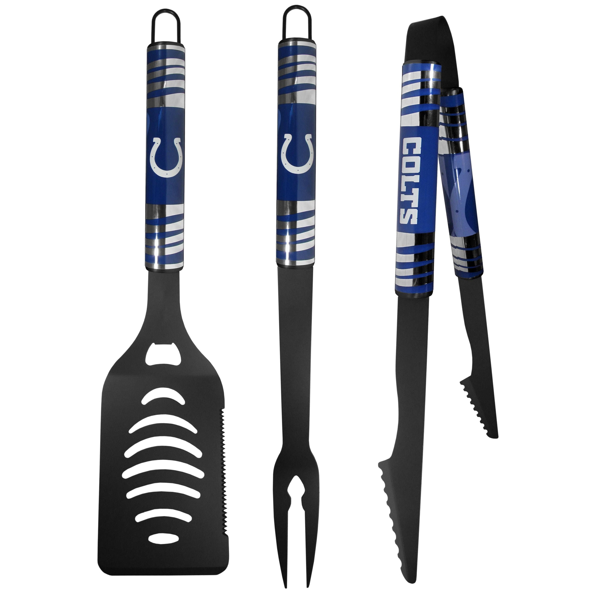 Indianapolis Colts 3 pc Black Tailgater BBQ Set - Indianapolis Colts - Flyclothing LLC