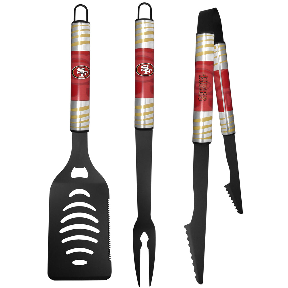 San Francisco 49ers 3 pc Black Tailgater BBQ Set - San Francisco 49ers - Flyclothing LLC