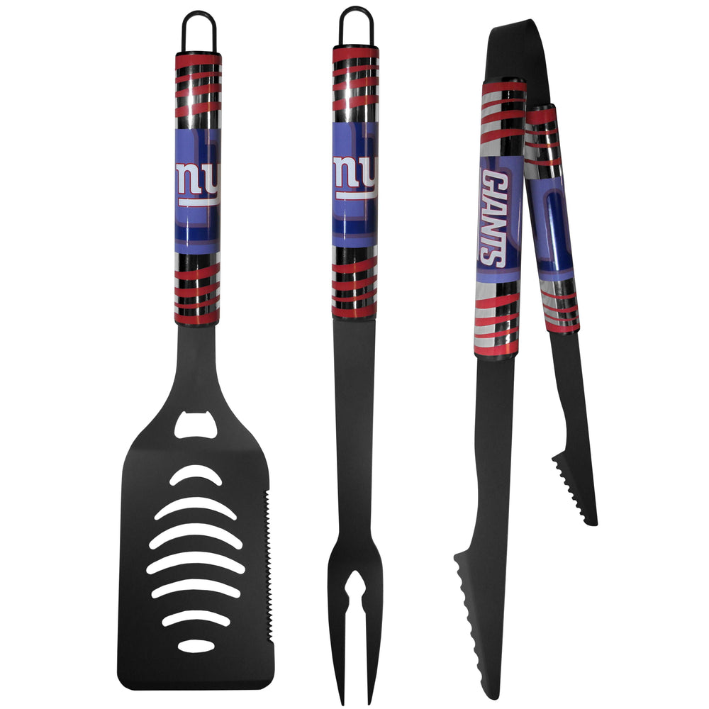 New York Giants 3 pc Black Tailgater BBQ Set - New York Giants - Flyclothing LLC