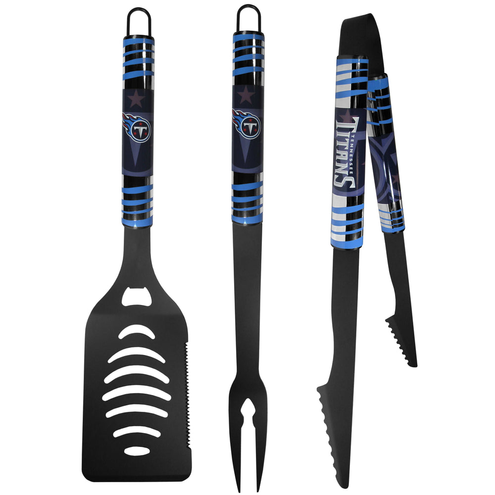 Tennessee Titans 3 pc Black Tailgater BBQ Set - Tennessee Titans - Flyclothing LLC