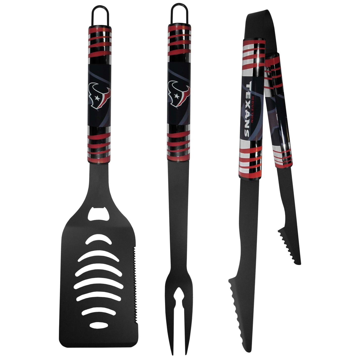 Houston Texans 3 pc Black Tailgater BBQ Set - Houston Texans - Flyclothing LLC