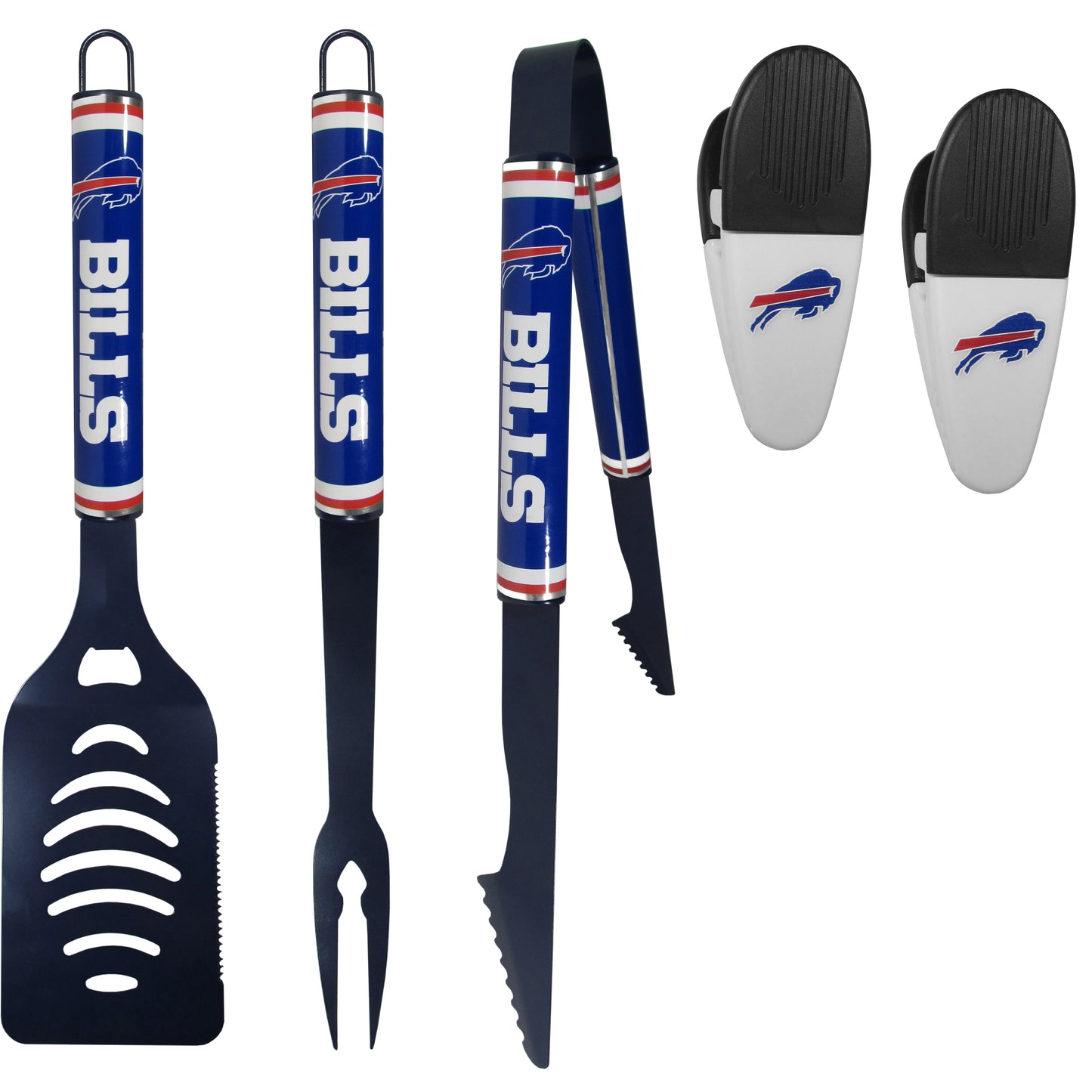 Buffalo Bills 3 pc Logo BBQ Tools w/Chip Clips