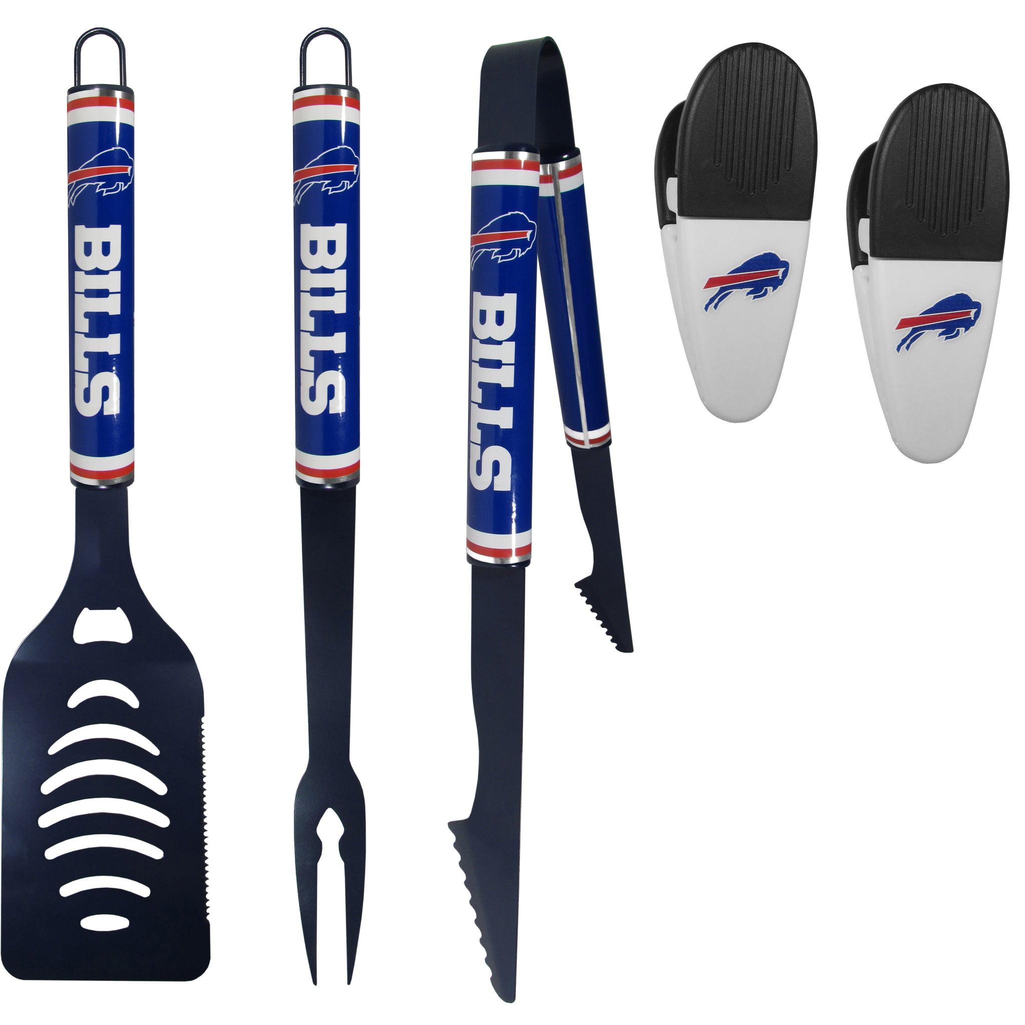 Buffalo Bills 3 pc Logo BBQ Tools w/Chip Clips