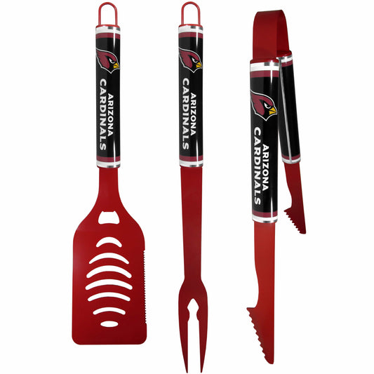 Arizona Cardinals 3 pc Color BBQ Tools - Arizona Cardinals