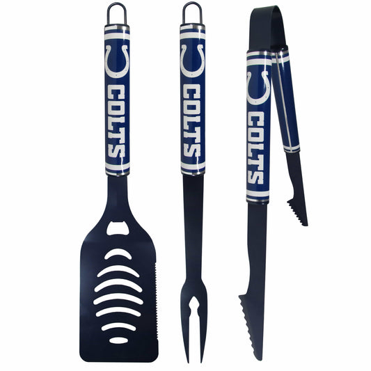 Indianapolis Colts 3 pc Color BBQ Tools - Indianapolis Colts