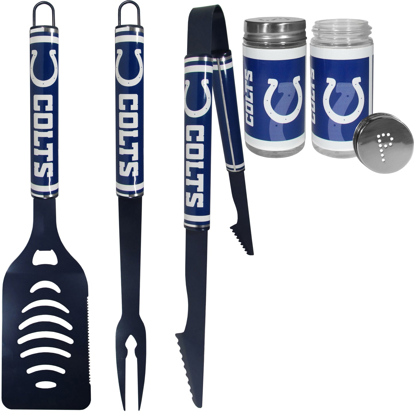 Indianapolis Colts 3 pc Logo BBQ Tools w/Shakers