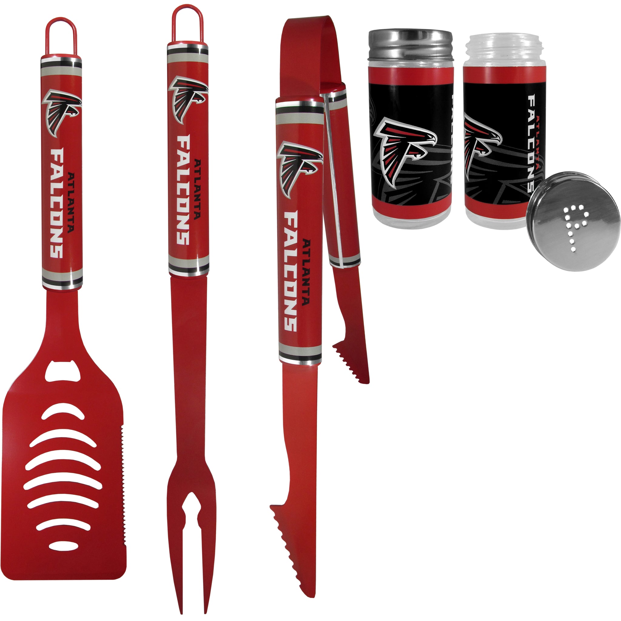 Atlanta Falcons 3 pc Logo BBQ Tools w/Shakers